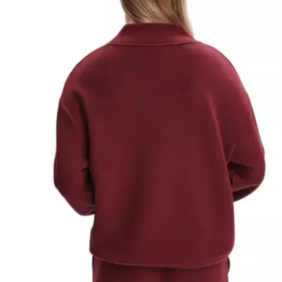 Varley Betsy Sweat New Maroon NWT - Picture 3 of 3